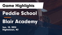 Peddie School vs Blair Academy Game Highlights - Jan. 10, 2024