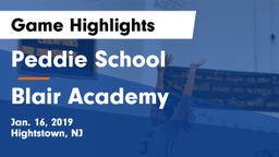 Peddie School vs Blair Academy Game Highlights - Jan. 16, 2019