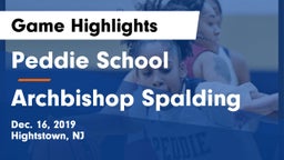 Peddie School vs Archbishop Spalding  Game Highlights - Dec. 16, 2019