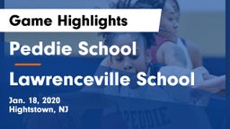 Peddie School vs Lawrenceville School Game Highlights - Jan. 18, 2020