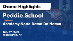 Peddie School vs Academy-Notre Dame De Namur  Game Highlights - Jan. 19, 2023