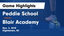Peddie School vs Blair Academy Game Highlights - Nov. 3, 2018