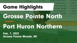 Grosse Pointe North  vs Port Huron Northern  Game Highlights - Feb. 7, 2023