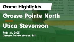 Grosse Pointe North  vs Utica Stevenson  Game Highlights - Feb. 21, 2023