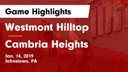 Westmont Hilltop  vs Cambria Heights  Game Highlights - Jan. 14, 2019