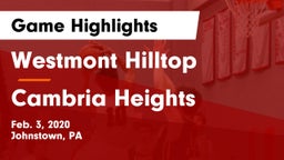 Westmont Hilltop  vs Cambria Heights  Game Highlights - Feb. 3, 2020