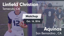 Matchup: Linfield Christian vs. Aquinas   2016