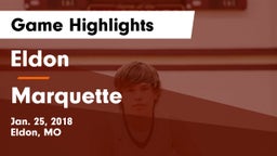 Eldon  vs Marquette  Game Highlights - Jan. 25, 2018