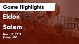 Eldon  vs Salem  Game Highlights - Nov. 18, 2017