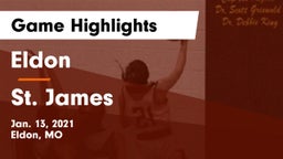 Eldon  vs St. James  Game Highlights - Jan. 13, 2021
