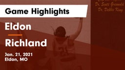 Eldon  vs Richland  Game Highlights - Jan. 21, 2021