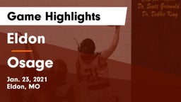 Eldon  vs Osage  Game Highlights - Jan. 23, 2021