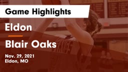 Eldon  vs Blair Oaks  Game Highlights - Nov. 29, 2021