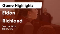 Eldon  vs Richland  Game Highlights - Jan. 20, 2022