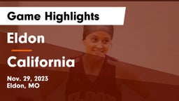 Eldon  vs California  Game Highlights - Nov. 29, 2023