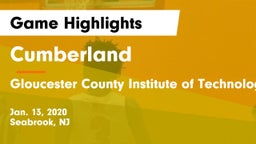 Cumberland  vs Gloucester County Institute of Technology Game Highlights - Jan. 13, 2020