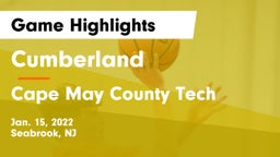 Cumberland  vs Cape May County Tech  Game Highlights - Jan. 15, 2022
