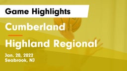 Cumberland  vs Highland Regional  Game Highlights - Jan. 20, 2022