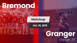 Matchup: Bremond  vs. Granger  2019