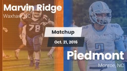 Matchup: Marvin Ridge High vs. Piedmont  2016