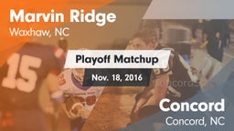 Matchup: Marvin Ridge High vs. Concord  2016