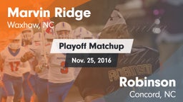 Matchup: Marvin Ridge High vs. Robinson  2016