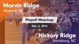 Matchup: Marvin Ridge High vs. Hickory Ridge  2016