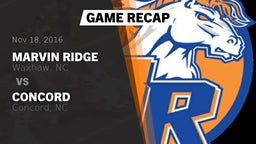 Recap: Marvin Ridge  vs. Concord  2016