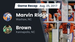 Recap: Marvin Ridge  vs. Brown  2017