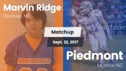 Matchup: Marvin Ridge High vs. Piedmont  2017