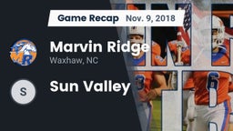 Recap: Marvin Ridge  vs. Sun Valley  2018