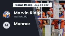 Recap: Marvin Ridge  vs. Monroe 2021