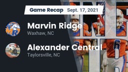 Recap: Marvin Ridge  vs. Alexander Central  2021