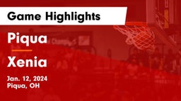 Piqua  vs Xenia  Game Highlights - Jan. 12, 2024