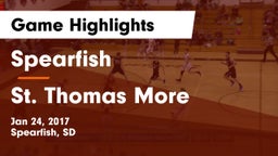 Spearfish  vs St. Thomas More  Game Highlights - Jan 24, 2017