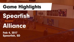 Spearfish  vs Alliance  Game Highlights - Feb 4, 2017