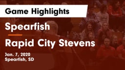 Spearfish  vs Rapid City Stevens  Game Highlights - Jan. 7, 2020