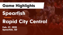 Spearfish  vs Rapid City Central  Game Highlights - Feb. 27, 2020