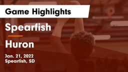 Spearfish  vs Huron  Game Highlights - Jan. 21, 2022