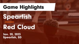 Spearfish  vs Red Cloud Game Highlights - Jan. 20, 2023