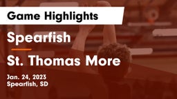 Spearfish  vs St. Thomas More  Game Highlights - Jan. 24, 2023