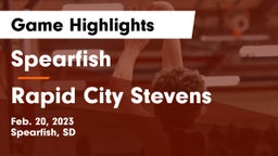 Spearfish  vs Rapid City Stevens  Game Highlights - Feb. 20, 2023