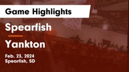 Spearfish  vs Yankton  Game Highlights - Feb. 23, 2024