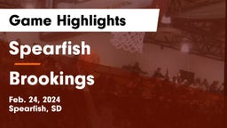 Spearfish  vs Brookings  Game Highlights - Feb. 24, 2024