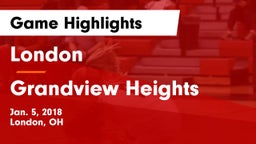London  vs Grandview Heights  Game Highlights - Jan. 5, 2018