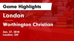 London  vs Worthington Christian  Game Highlights - Jan. 27, 2018