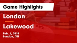 London  vs Lakewood  Game Highlights - Feb. 6, 2018