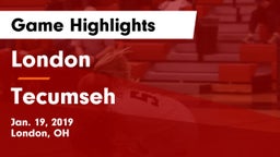 London  vs Tecumseh  Game Highlights - Jan. 19, 2019