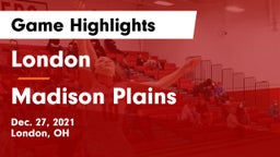 London  vs Madison Plains  Game Highlights - Dec. 27, 2021