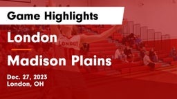 London  vs Madison Plains  Game Highlights - Dec. 27, 2023